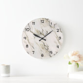 Grande Horloge Ronde Motif en pierre de marbre (Maison)
