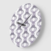 Grande Horloge Ronde Motif final violet brûlé (Angle)