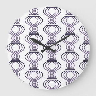 Grande Horloge Ronde Motif final violet brûlé