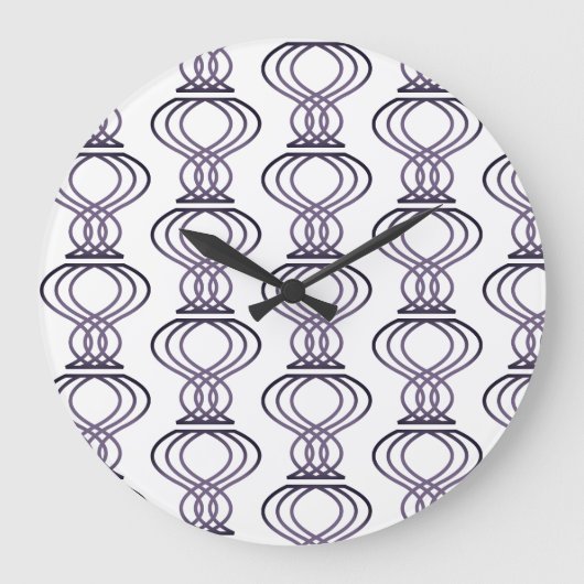 Grande Horloge Ronde Motif final violet brûlé (Recto)