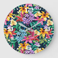 Motif floral exotique peint à la main-23001