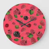 Grande Horloge Ronde Motif framboise (Recto)