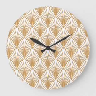 Grande Horloge Ronde Motif géométrique arabesque vintage sans couture
