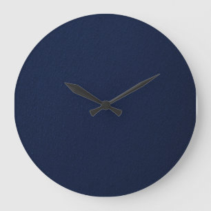 Grande Horloge Ronde Motif inégal de bleu marine