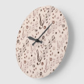 Grande Horloge Ronde Motif musical (Angle)