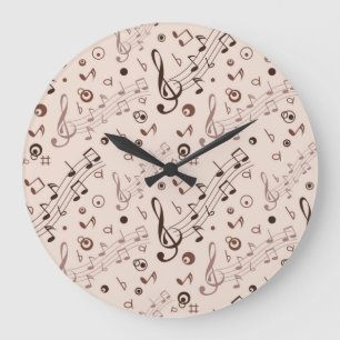 Grande Horloge Ronde Motif musical