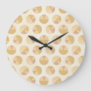 Grande Horloge Ronde Motif orange de cercle d'étape   de Geo de