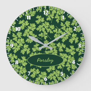 Grande Horloge Ronde Motif Persil