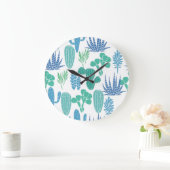 Grande Horloge Ronde motif plante (Maison)