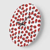 Grande Horloge Ronde Motif Red Ladybug (Angle)