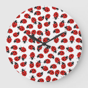 Grande Horloge Ronde Motif Red Ladybug
