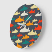 Grande Horloge Ronde Motif requin (Angle)