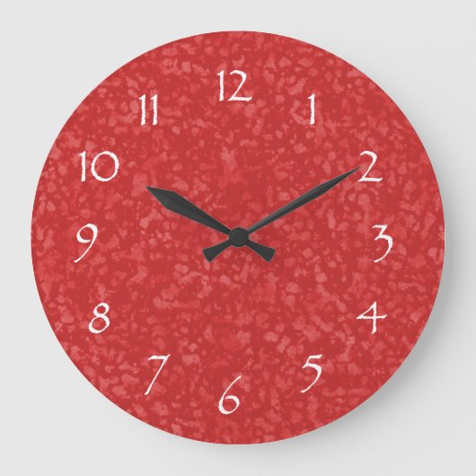 Grande Horloge Ronde Motif rouge de Cayenne (Recto)