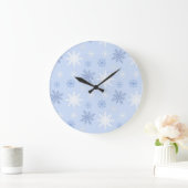 Grande Horloge Ronde Motif Snowflake (Maison)