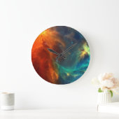 Grande Horloge Ronde Motif spatial (Maison)