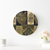 Grande Horloge Ronde Motif textile Art nouveau Christopher (Maison)