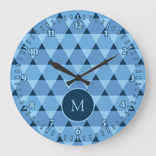 Grande Horloge Ronde Motif triangles (Recto)