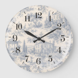 Grande Horloge Ronde motif vintage provence