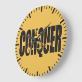 Grande Horloge Ronde Motivation Bodybuilding - Conquérir (Angle)