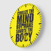 Grande Horloge Ronde Motivation "Poids Lifting" (Angle)