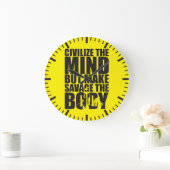 Grande Horloge Ronde Motivation "Poids Lifting" (Maison)