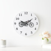 Grande Horloge Ronde Moto d'art Excelsior Warrior 1938 (Maison)