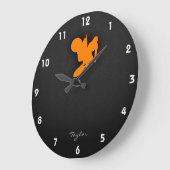 Grande Horloge Ronde Motocross orange (Angle)