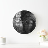 Grande Horloge Ronde Mots bouddhistes de la sagesse (Maison)