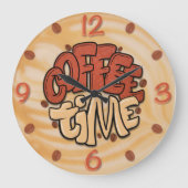 Grande Horloge Ronde Mots-temps café sur mousse de lait (Recto)