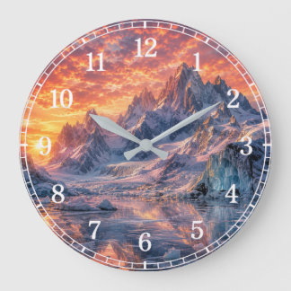 Grande Horloge Ronde Mountain Wall Clock — Nature-Inspired Design