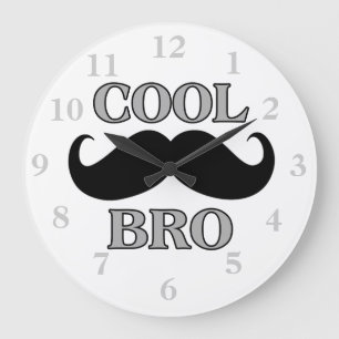 Grande Horloge Ronde Moustache fraîche Bro