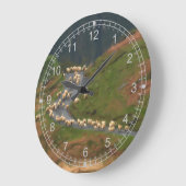 Grande Horloge Ronde Moutons mobiles (Angle)