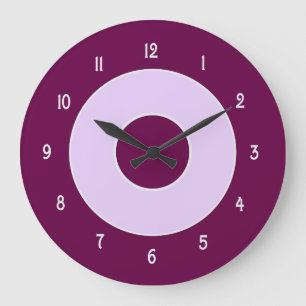 Grande Horloge Ronde Mulberry and Lilac Wall Clock