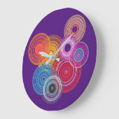 Grande Horloge Ronde Multicolored circles (Angle)