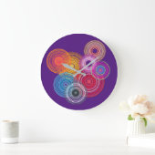 Grande Horloge Ronde Multicolored circles (Maison)