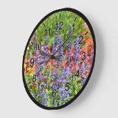 Grande Horloge Ronde Multicolour flower bed with blue salvia genus (Angle)