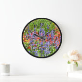 Grande Horloge Ronde Multicolour flower bed with blue salvia genus (Maison)