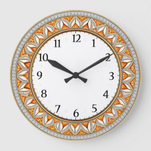 Grande Horloge Ronde Mur Art Déco