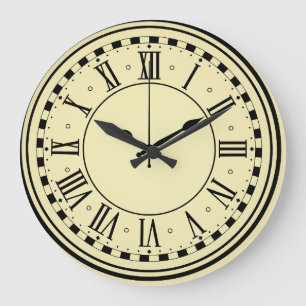 Grande Horloge Ronde Mur classique moderne