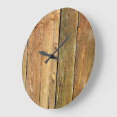 Grande Horloge Ronde Mur de grange, Bois, Planches en bois, Plaques, Ru (Angle)