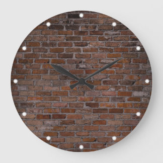 Grande Horloge Ronde Mur en briques
