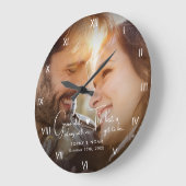 Grande Horloge Ronde Mur photo moderne (Angle)