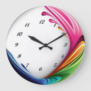 Grande Horloge Ronde Murclock de Modern Color