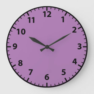 Grande Horloge Ronde Murclock de Purple and Black Lavender