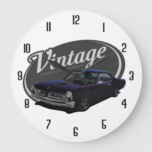 Grande Horloge Ronde Muscle vintage de l'Américain GTO