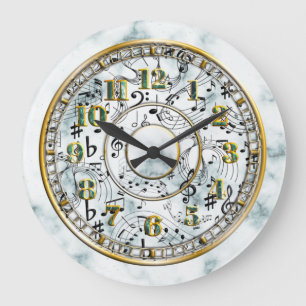 Grande Horloge Ronde Music, notes musicales