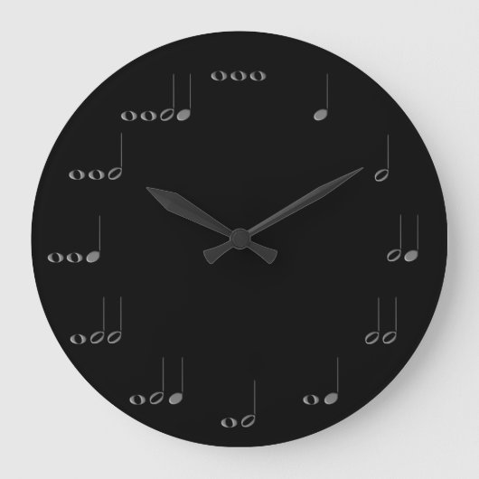 Grande Horloge Ronde Musical notes wall clock (Recto)