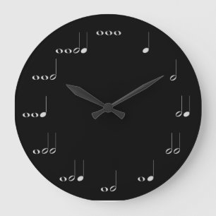 Grande Horloge Ronde Musical notes wall clock