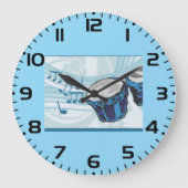 Grande Horloge Ronde Musique Bongo Drum (Recto)