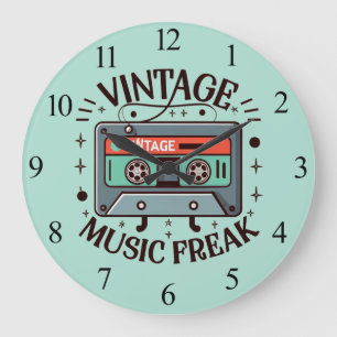 Grande Horloge Ronde Musique vintage Freak